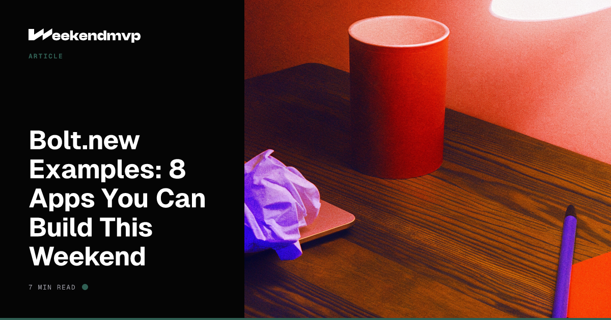 A crumpled paper scrap beside a fresh blank notebook on a dark desk, lit by a single lime beam