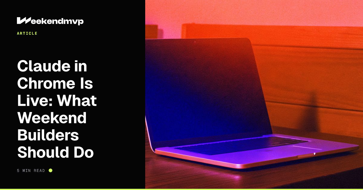A closed laptop on a near-black desk with a chrome-edged paperclip catching a single lime side beam, very shallow focus, no screens or people
