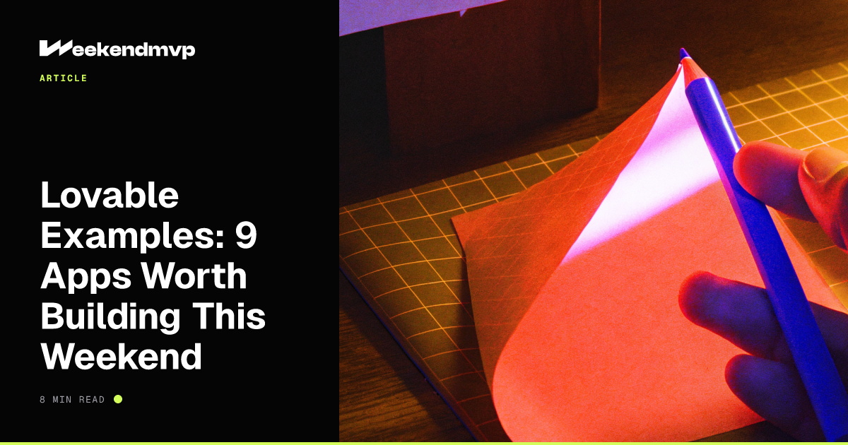A single sticky note curling at one corner on a dark desk, lit by a narrow lime beam, very shallow focus